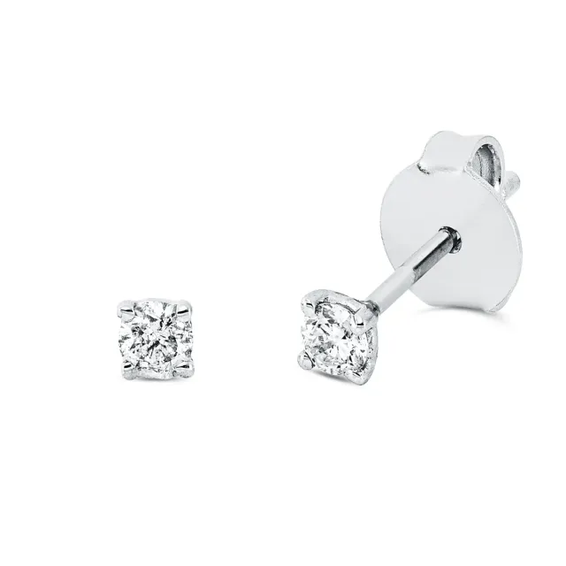 Hans Lorenz Solitaire Ohrstecker Gold Diamant