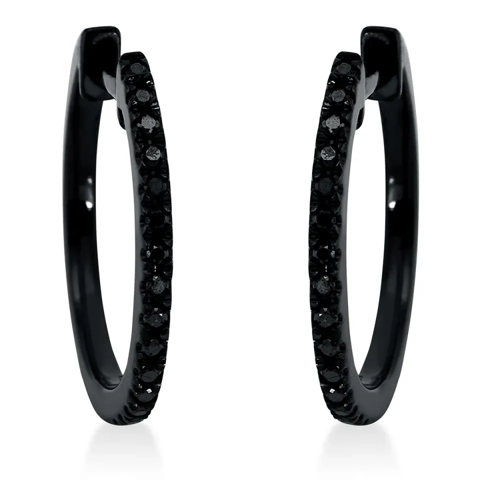 Hans Lorenz Farbiger Diamant Creolen