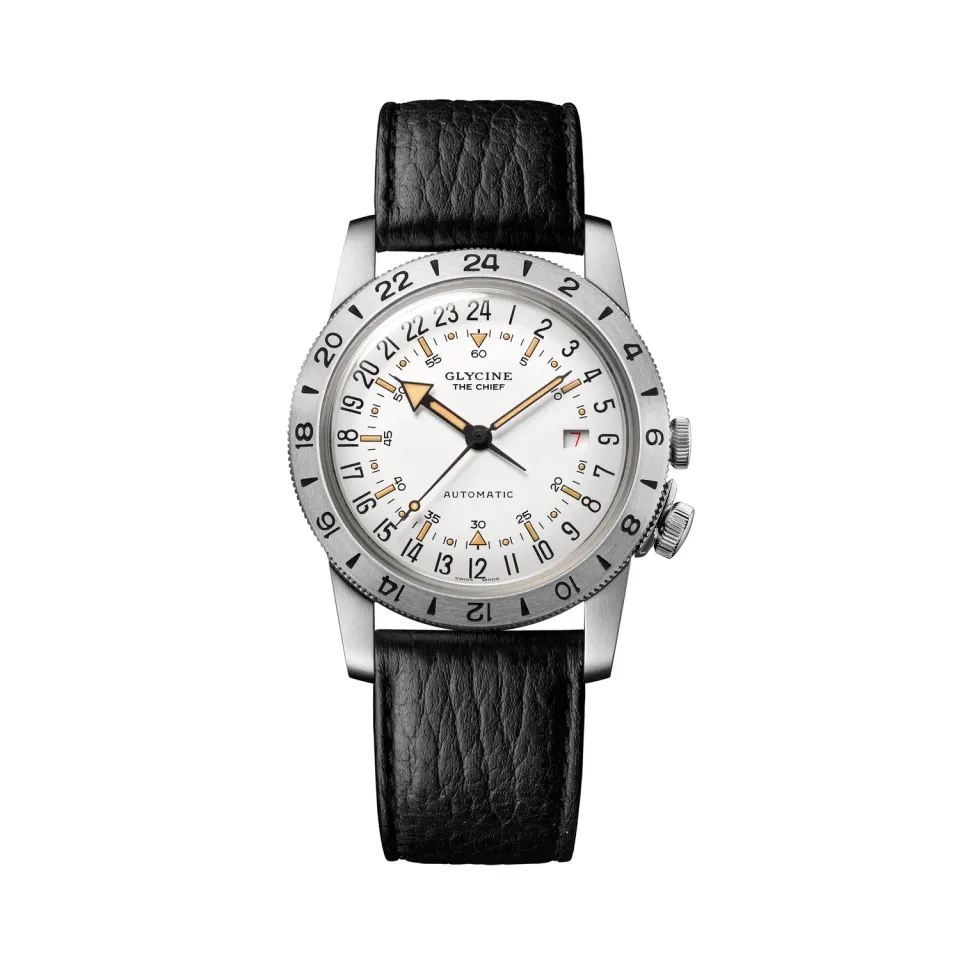 Glycine Airman Vintage GL0471 Herrenuhr weiß 40mm