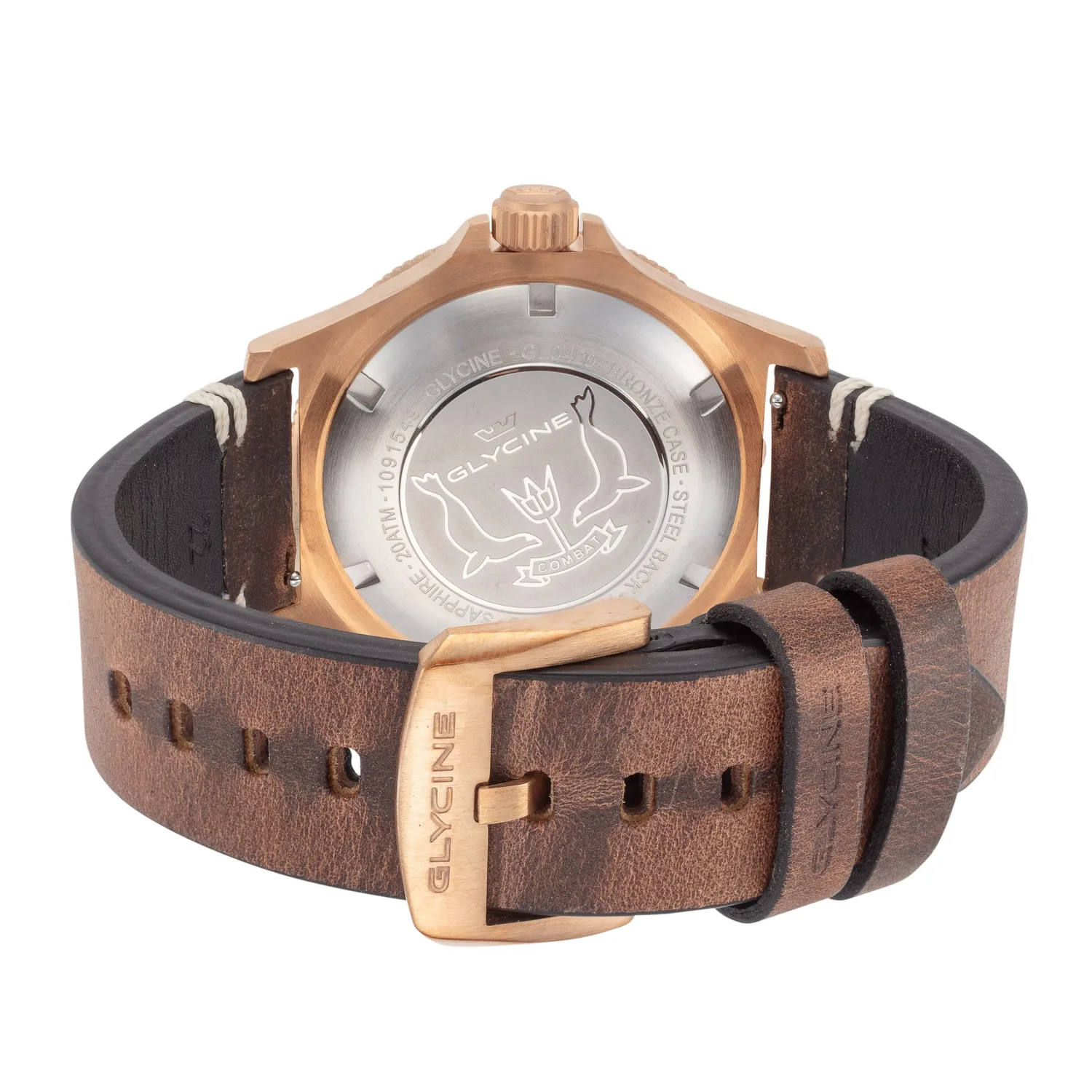 Glycine Combat Sub Vintage GL0420 Bronzeuhr 42mm Braun