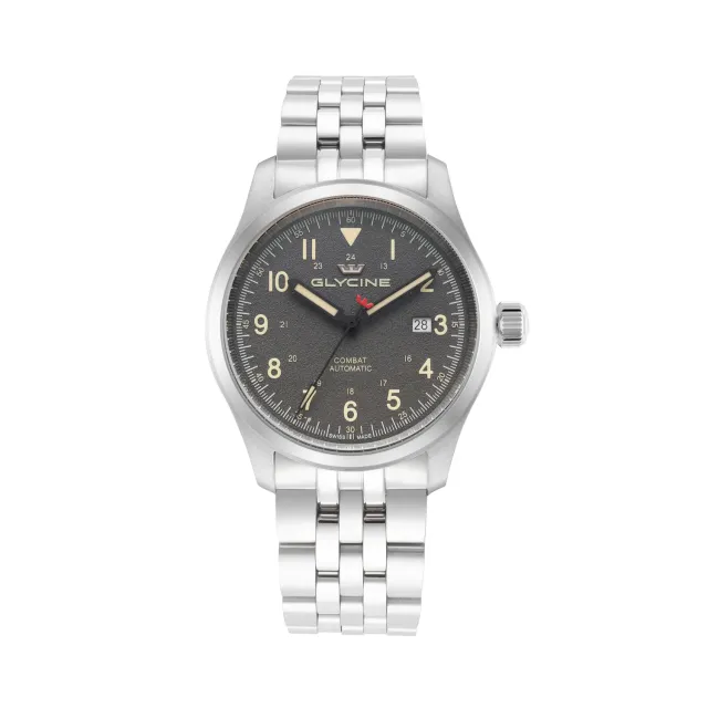 Glycine Combat Field GL0575 Herrenuhr Automatik grau 40 mm