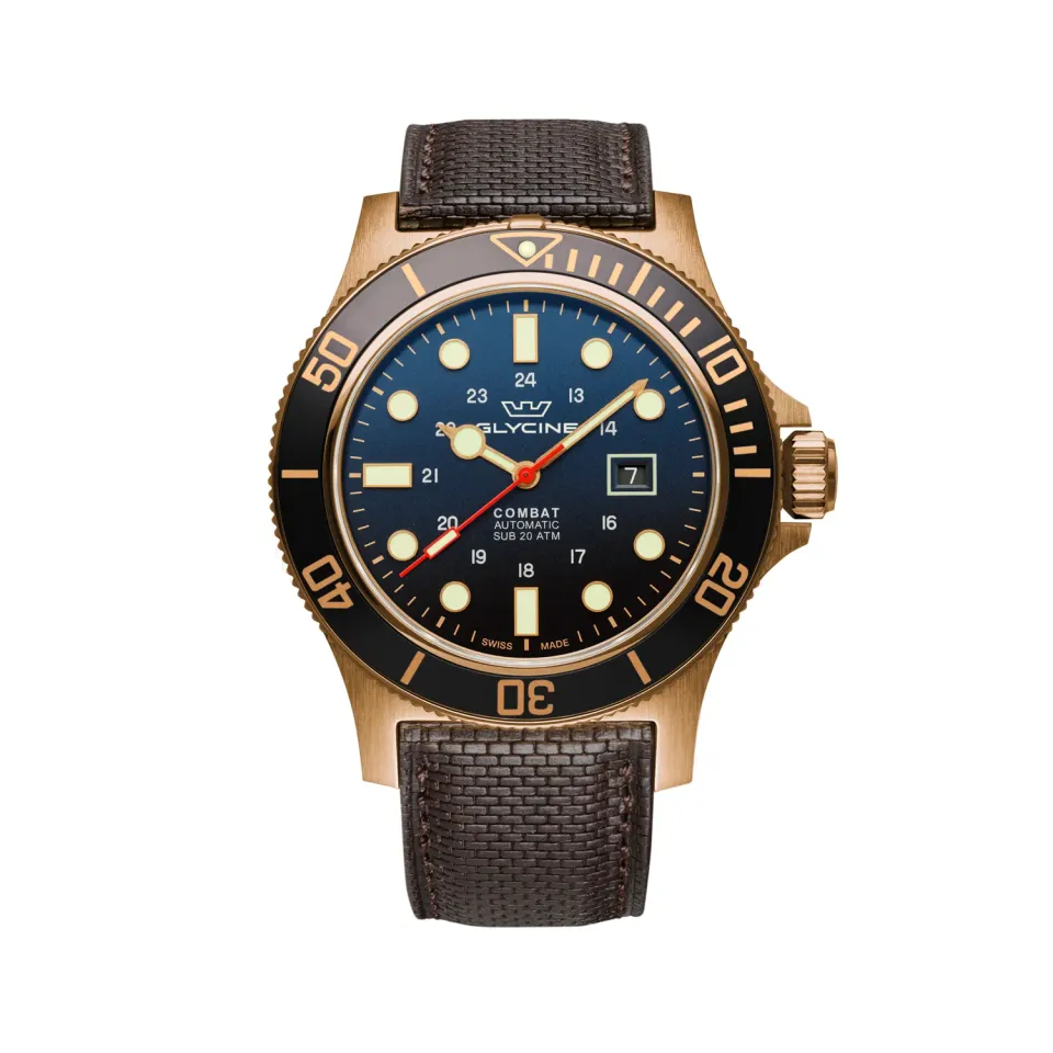 Glycine Combat Sub Bronze GL0200 Automatikuhr 48 mm Blau
