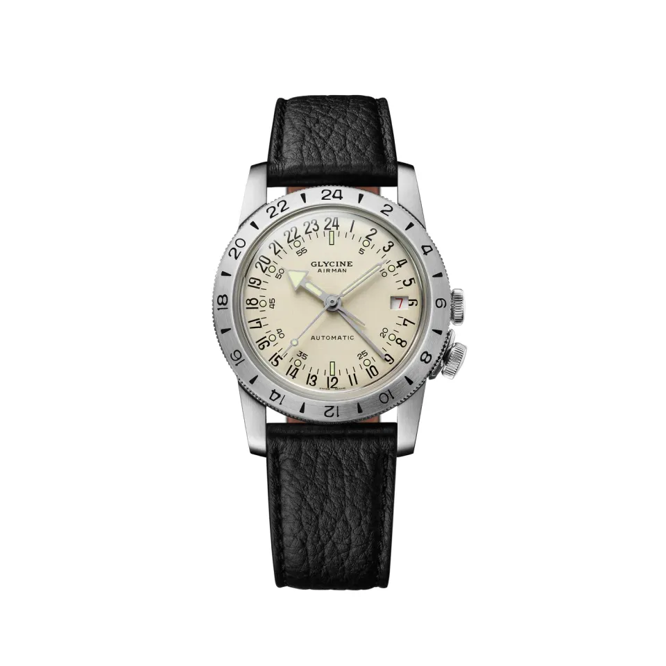 Glycine Airman No. 1 GMT GL0372 Armbanduhr silber 36mm Automatik