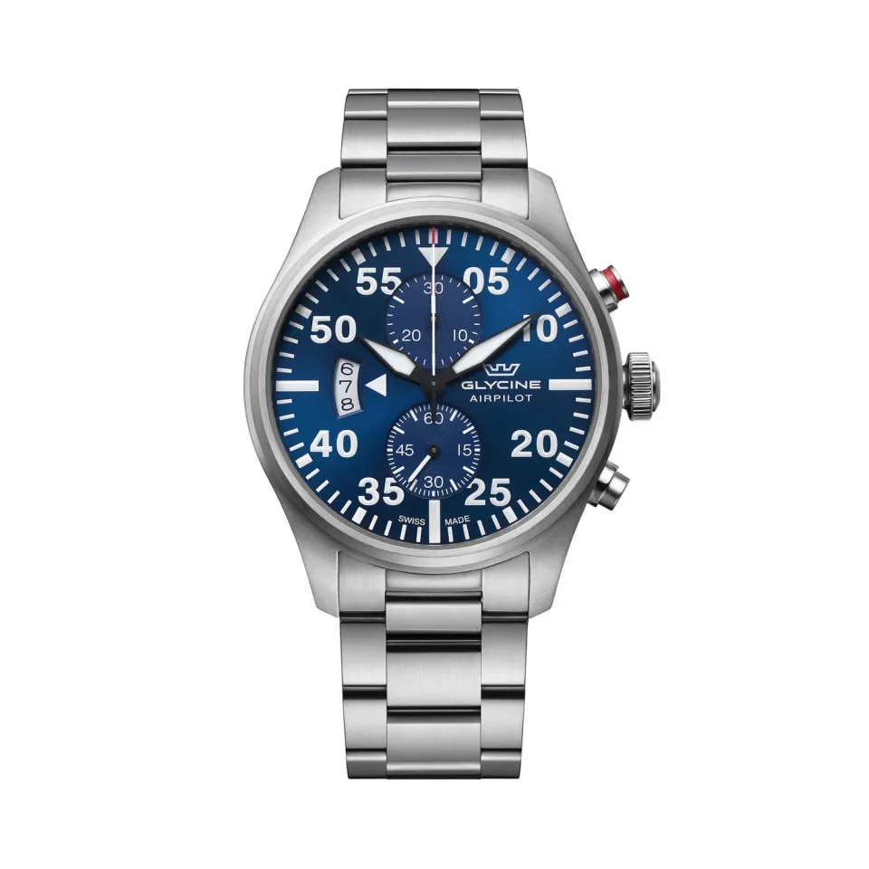 Glycine Airpilot GL0354 Chronograph Herrenuhr Quarz 44 mm