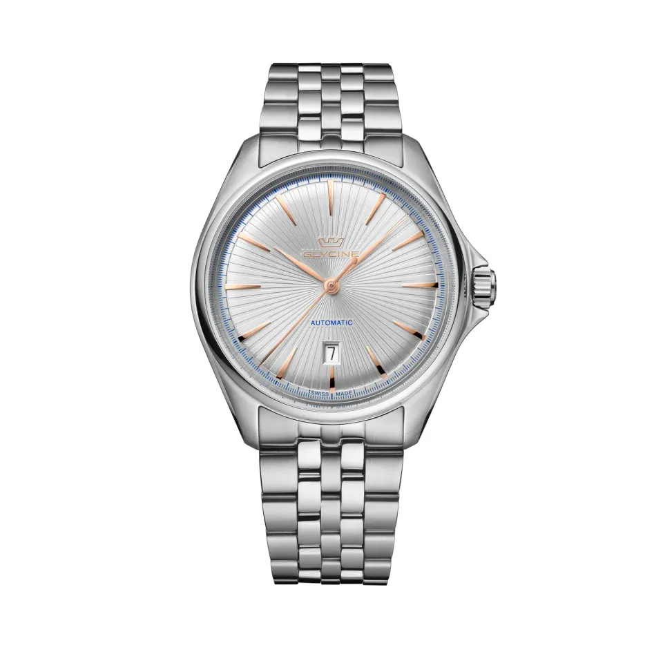 Glycine Combat Classic GL0453 Herrenuhr Automatik 43mm silber