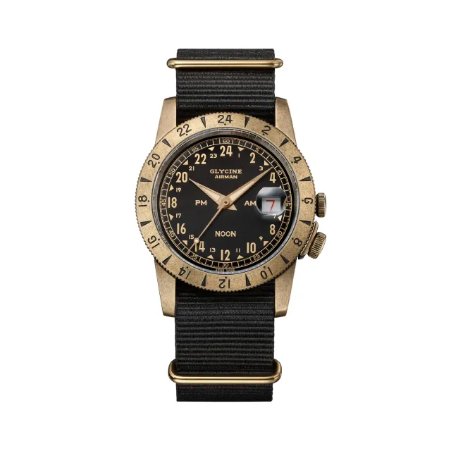 Glycine Airman Vintage Noon Purist GL0379 Herrenuhr 40mm