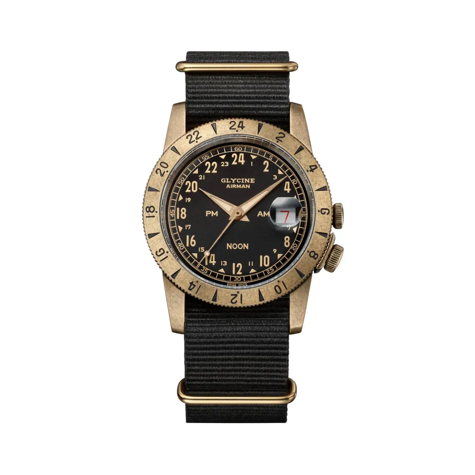 Glycine Airman Vintage Noon Purist GL0379 Herrenuhr 40mm