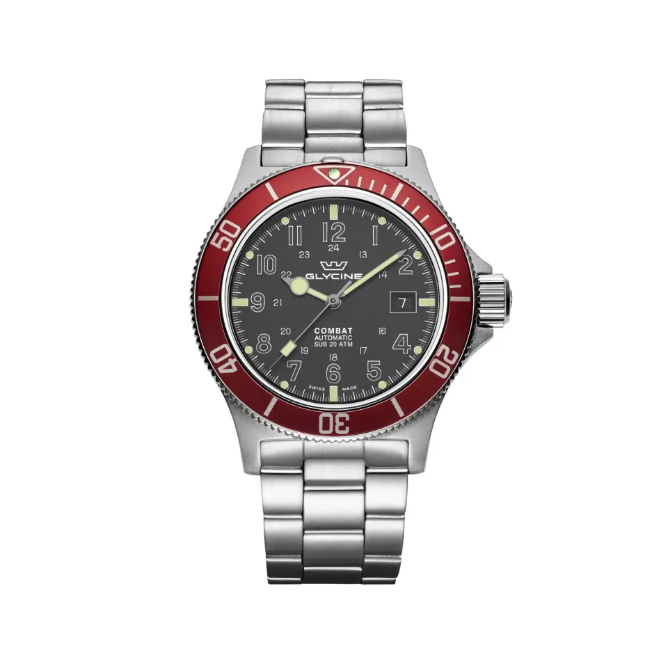 Glycine Combat Sub GL0078 Herrenuhr 42mm Automatik Grau
