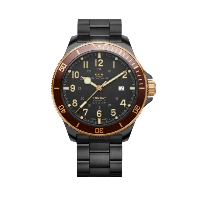 Glycine Combat Sub GL0276 Herrenuhr 46mm schwarz Automatik