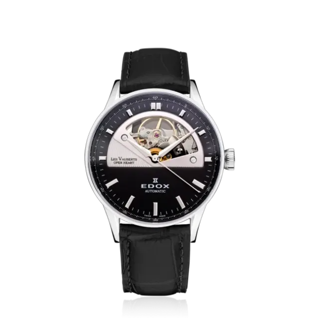 Edox Les Vauberts Open Heart Automatic Herrenuhr