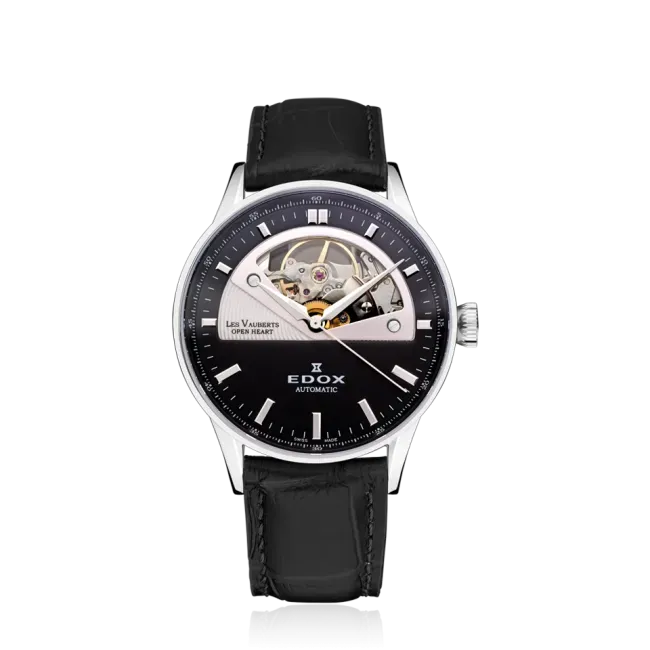 Edox Les Vauberts Open Heart Automatic Herrenuhr
