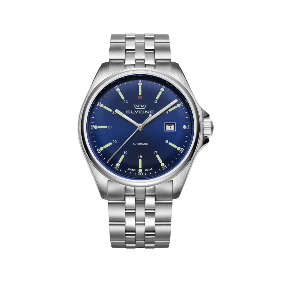 Glycine Combat 6 Classic GL0102 43 mm Automatik-Armbanduhr blau