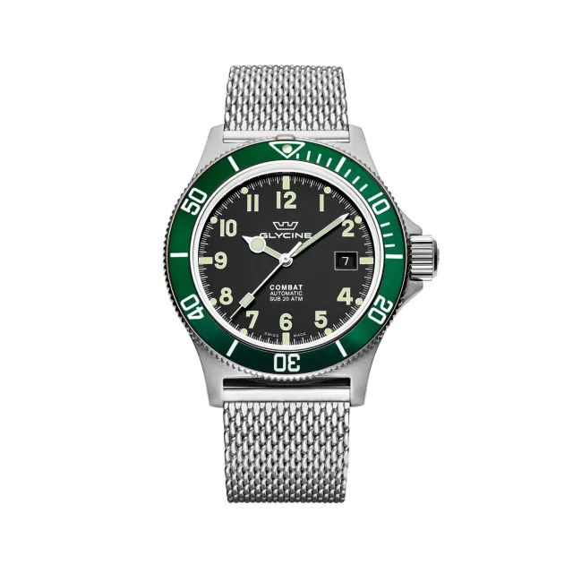 Glycine Combat Sub GL0091 Taucheruhr schwarz 42 mm 200 m