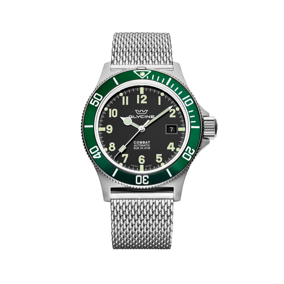 Glycine Combat Sub GL0091 Taucheruhr schwarz 42 mm 200 m