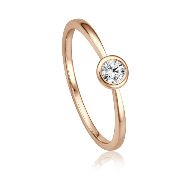 Krebber Essentials Diamant Damenring Roségold Größe 50