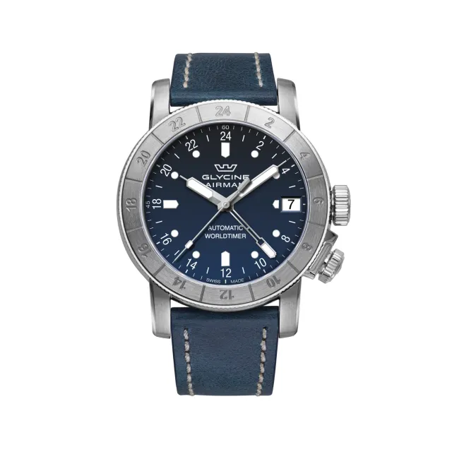 Glycine Airman GMT GL0060 Automatikuhr 46 mm blau GMT