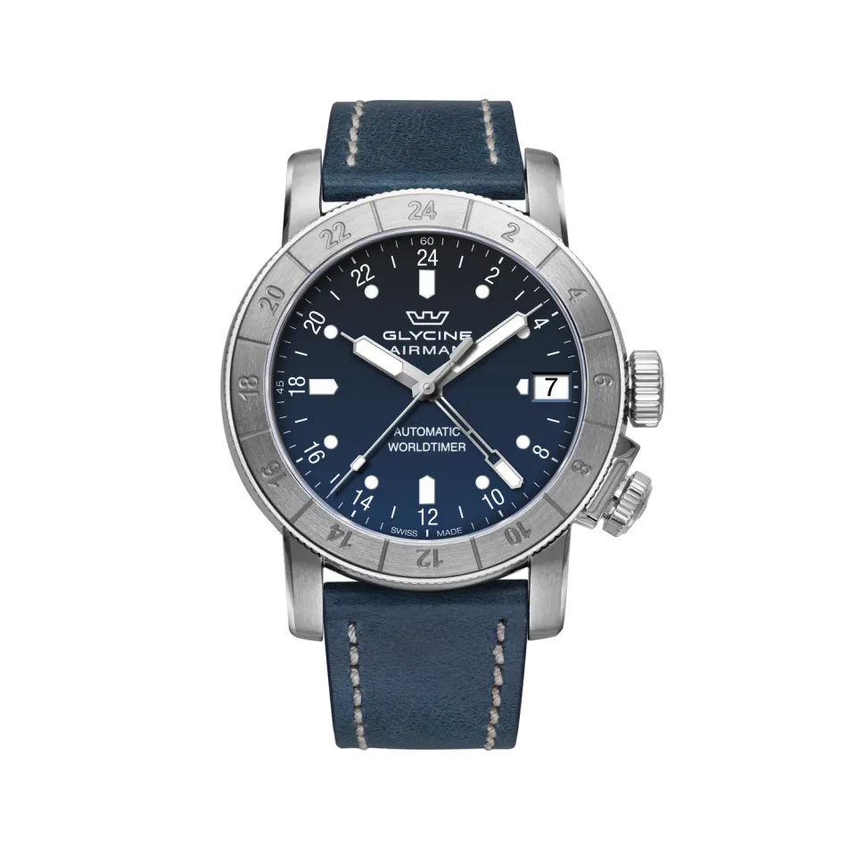 Glycine Airman GMT GL0060 Automatikuhr 46 mm blau GMT
