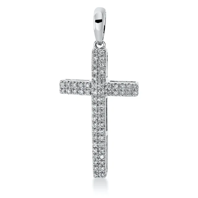 Hans Lorenz Kreuz Anhänger mit Brillant 0,14 ct