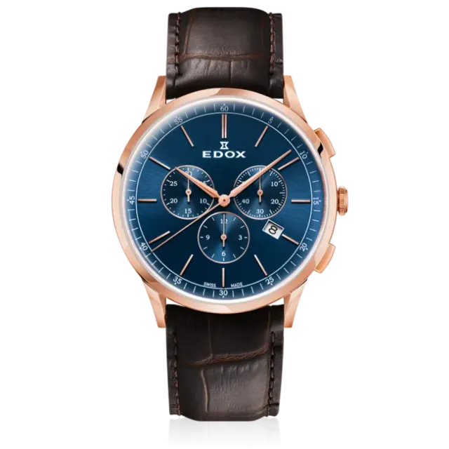 Edox Les Vauberts Chronograph Date Uhr