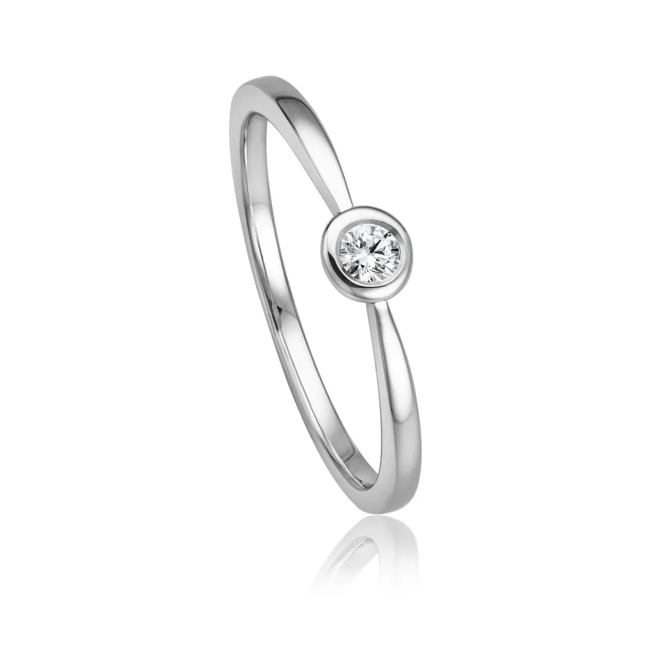Krebber Essentials EH004516 Diamantring Weißgold 0,09 ct