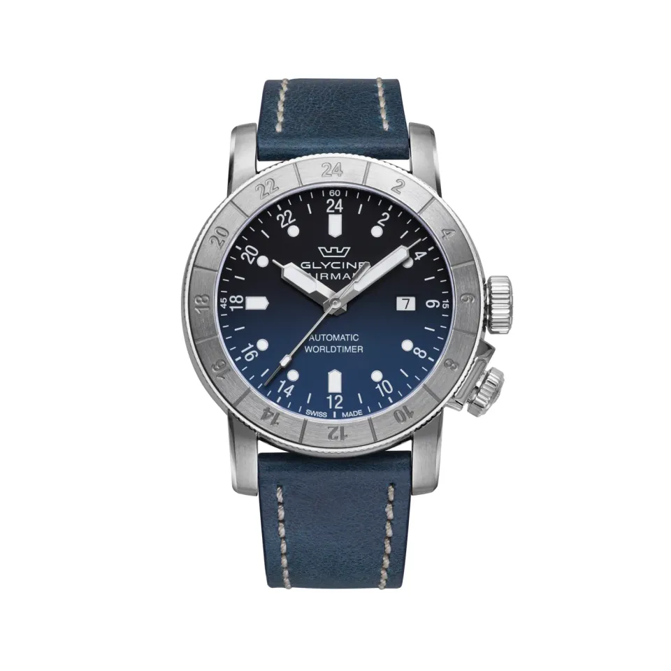 Glycine Airman Purist GL0057 Automatikuhr 44 mm blaues Zifferblatt