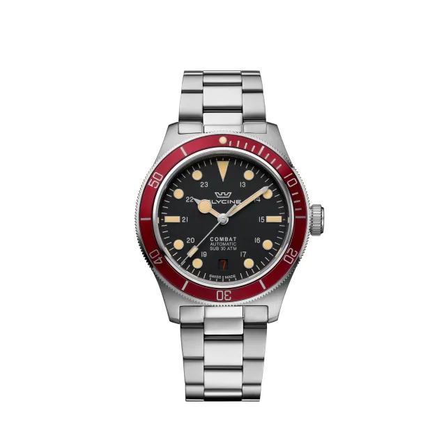 Glycine Combat Sub Sport GL0406 Herrenuhr 39mm schwarz