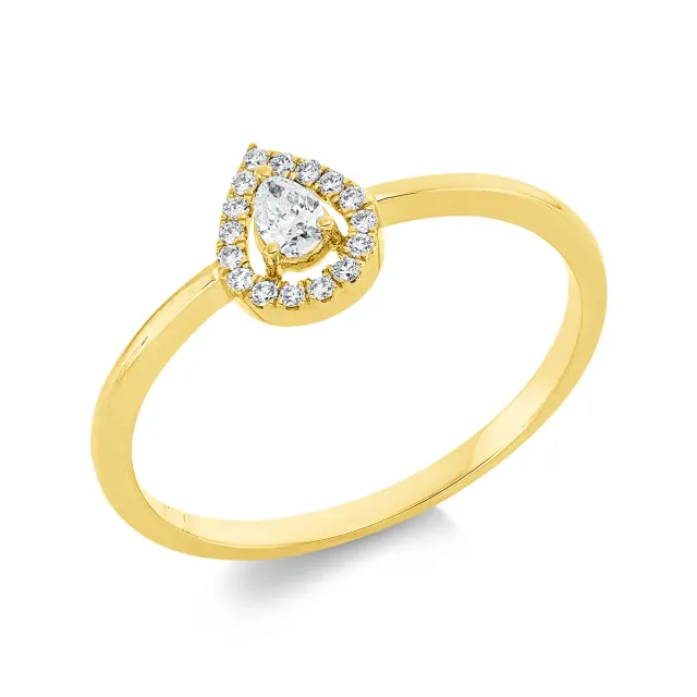 Hans Lorenz Solitaire mit Besatz Ring