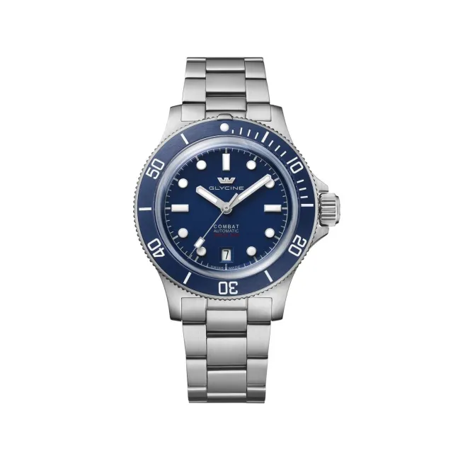 Glycine Combat Sub Box Ceramic GL0523 Herrenuhr blau 41mm