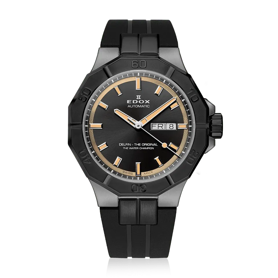 Edox Delfin Day-Date Automatic Herrenuhr