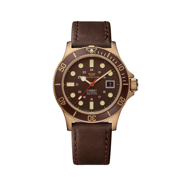 Glycine Combat Sub Bronze 42mm Automatikuhr GL0375 braun