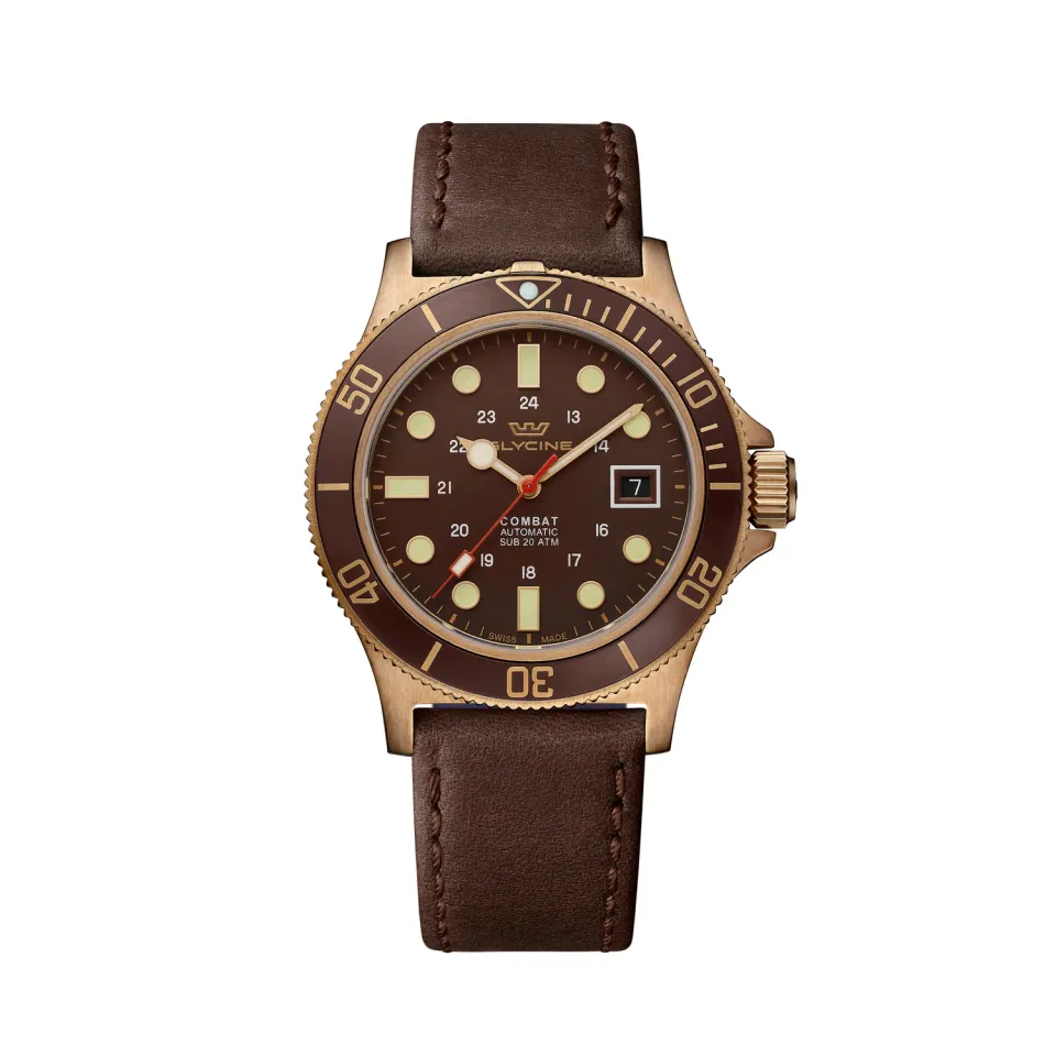 Glycine Combat Sub Bronze 42mm Automatikuhr GL0375 braun