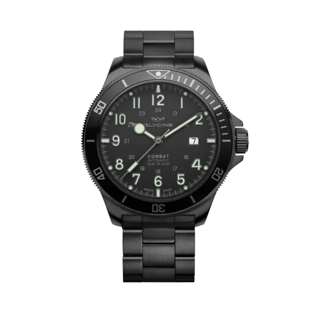 Glycine Combat Sub GL0256 Automatikuhr Schwarz 46mm