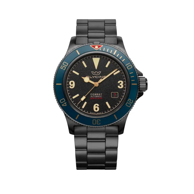 Glycine Combat Sub Vintage GL0291 Armbanduhr schwarz 42mm Automatik