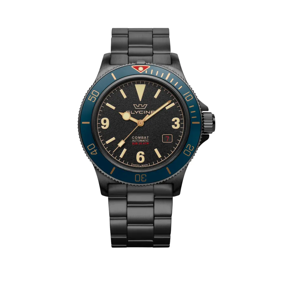 Glycine Combat Sub Vintage GL0291 Armbanduhr schwarz 42mm Automatik