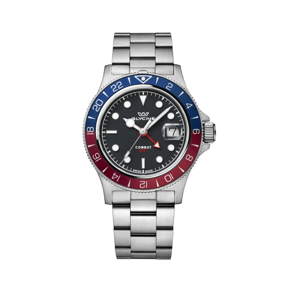 Glycine Combat Sub Sport GL1054 GMT-Uhr schwarz 42mm