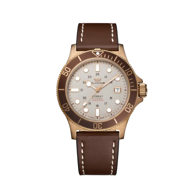 Glycine Combat Sub Bronze GL0547 Armbanduhr 42mm bronze
