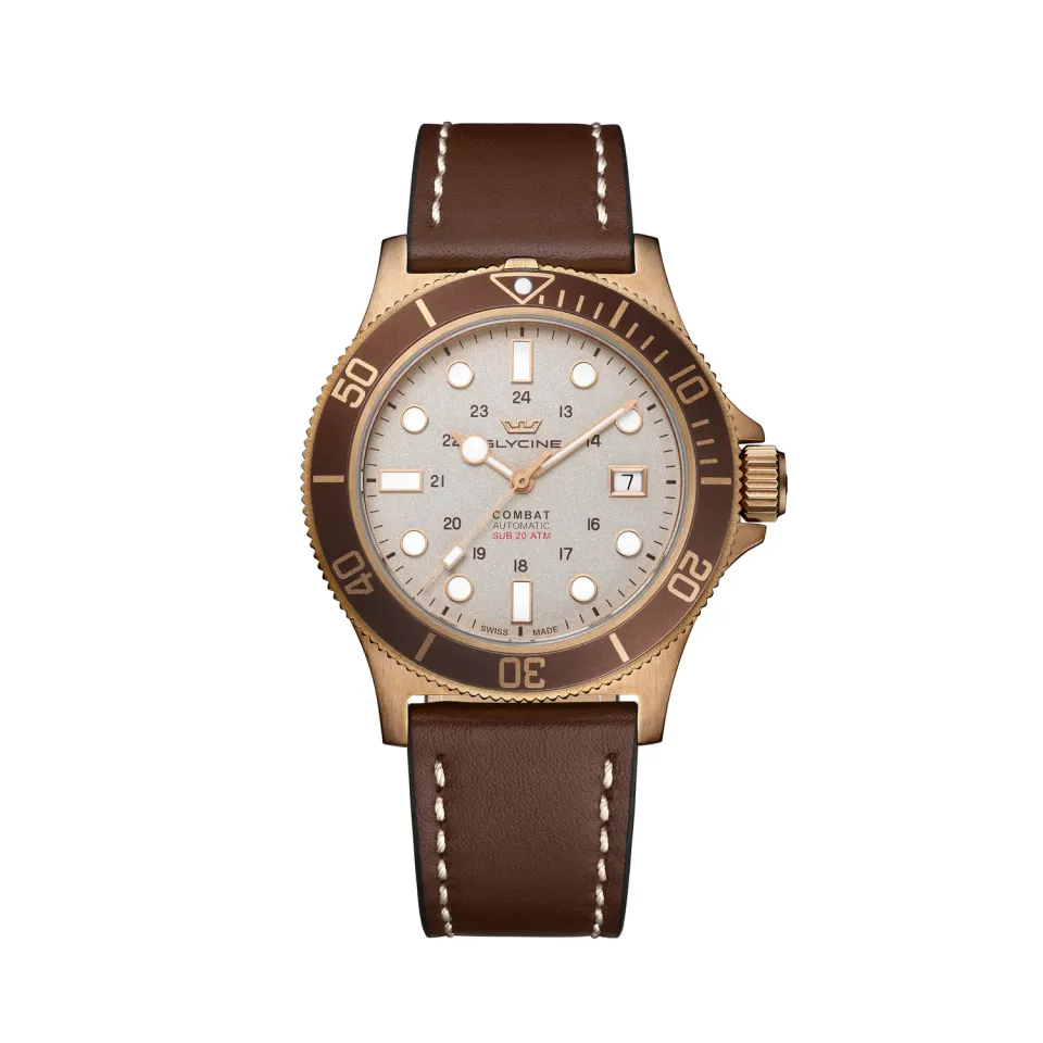 Glycine Combat Sub Bronze GL0547 Armbanduhr 42mm bronze