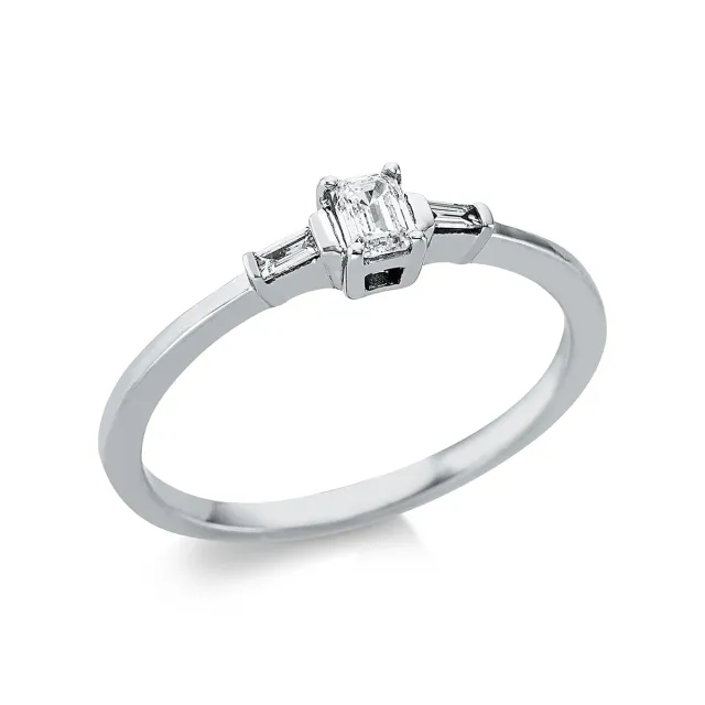 Hans Lorenz Solitaire Ring mit Besatz