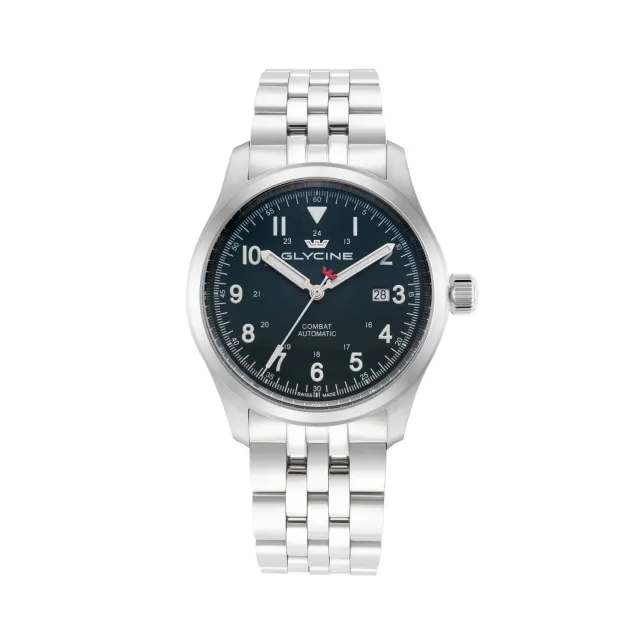 Glycine Combat Field GL0581 Herrenuhr blau 40mm