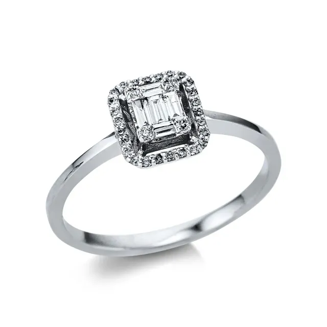 Hans Lorenz Baguette Illusion Ring Damen