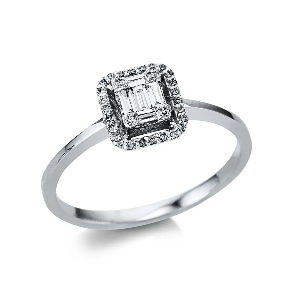 Hans Lorenz Baguette Illusion Ring Damen