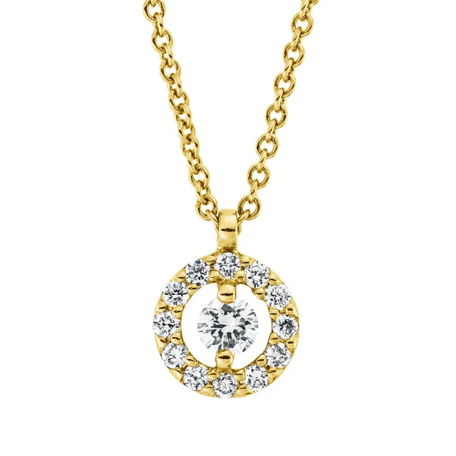 Hans Lorenz Uhrmachermeister und Juwelier Collier Solitaire mit Besatz
