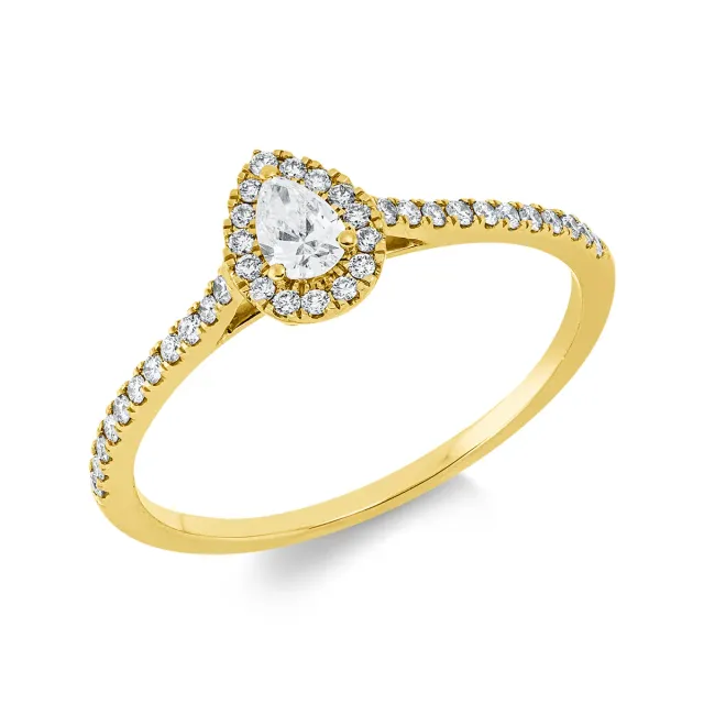 Hans Lorenz Uhrmachermeister und Juwelier Solitaire Ring mit Besatz