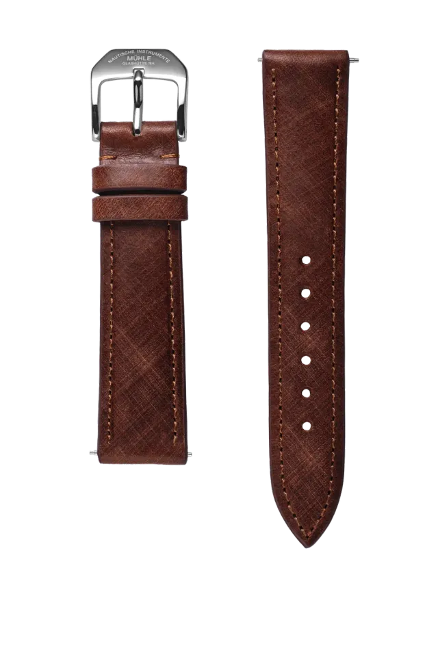 Mühle Glashütte Vintage Lederband Braun