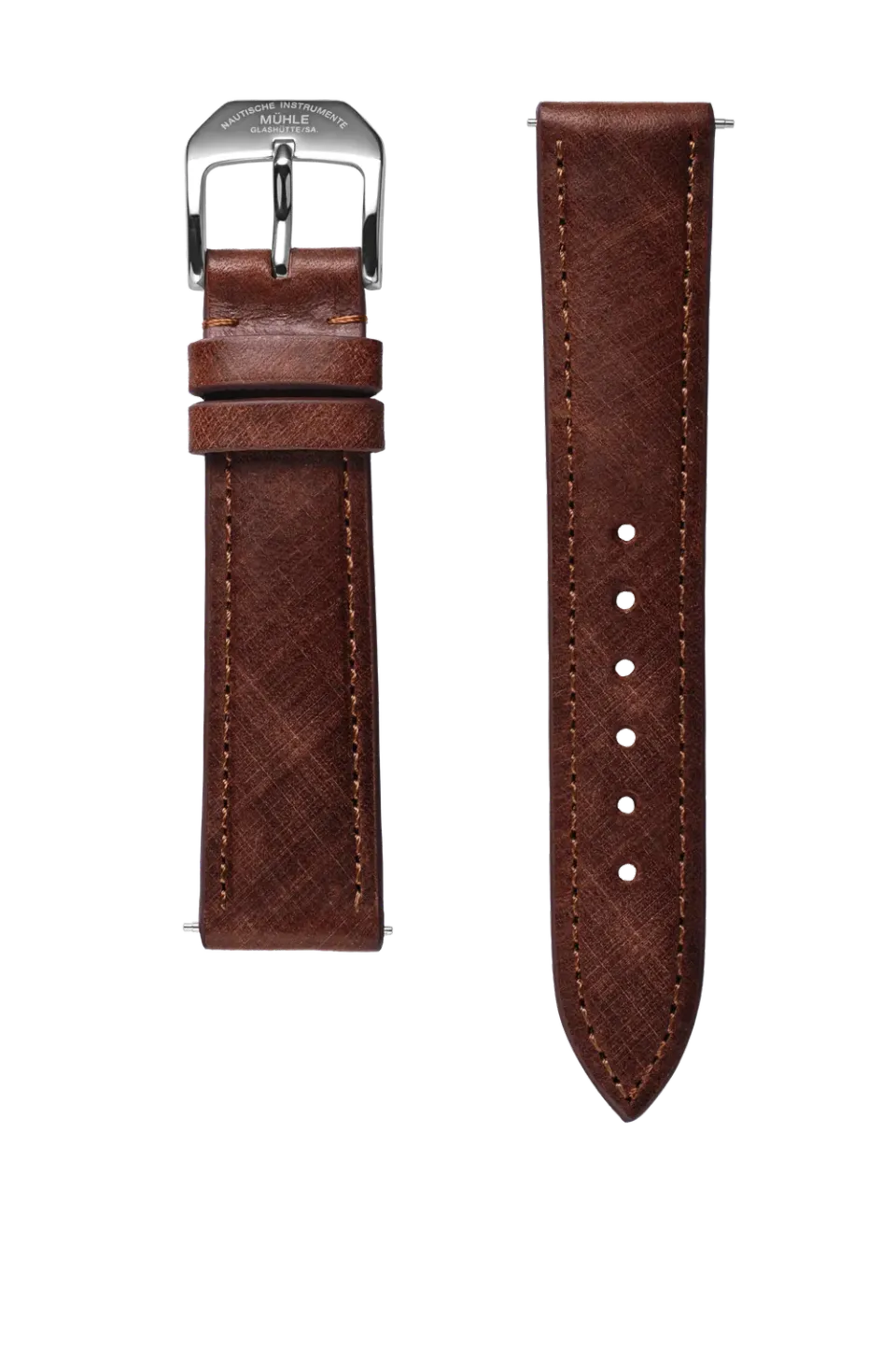 Mühle Glashütte Vintage Lederband Braun