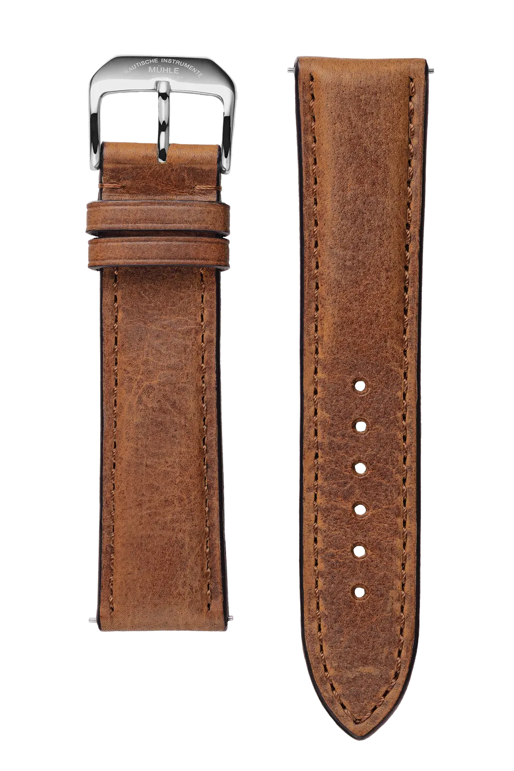 Mühle Glashütte Vintage Lederband Braun