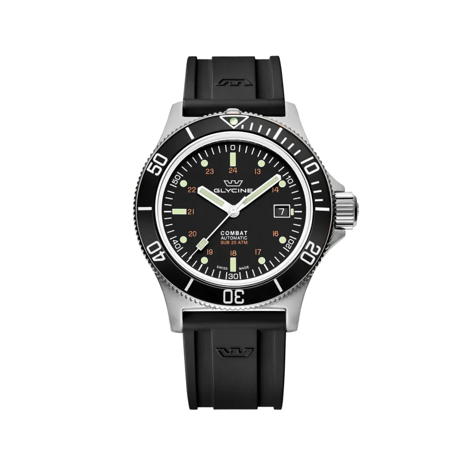 Glycine Combat Sub GL0433 Herrenuhr Automatik 42mm Schwarz