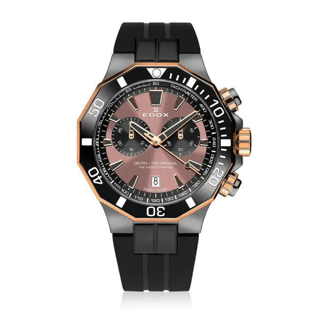 Edox Delfin Chronograph Uhr Stoppfunktion