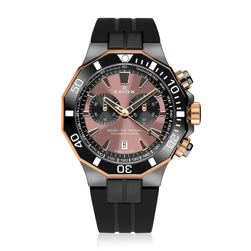 Edox Delfin Chronograph Uhr Stoppfunktion