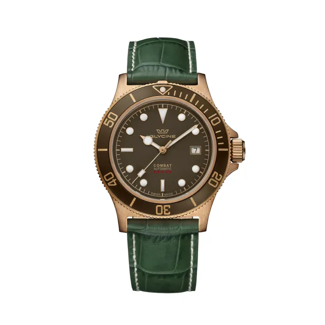 Glycine Combat Sub GL0389 Automatikuhr Bronze Grün 42mm